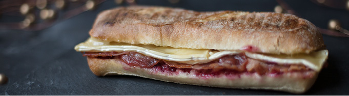 Bacon, Brie & Cranberry Panini